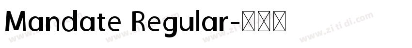 Mandate Regular字体转换
